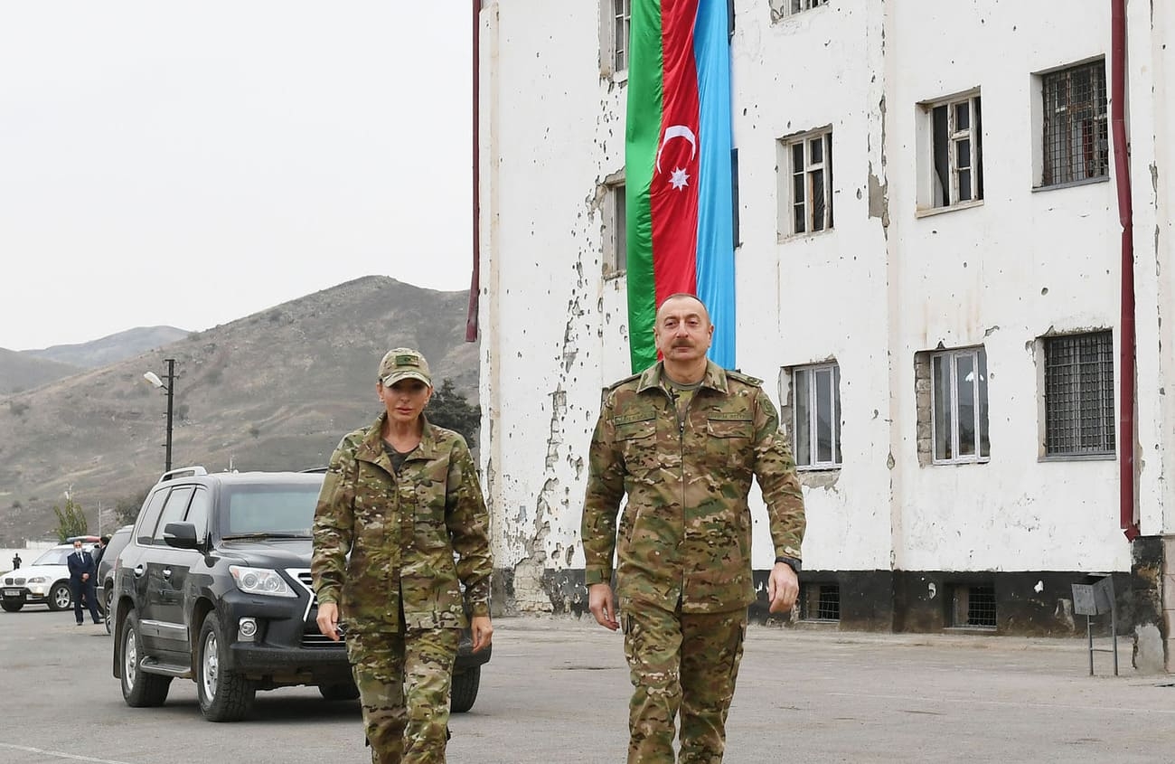 Ильхам Алиев с женой в Нагорном Карабахе