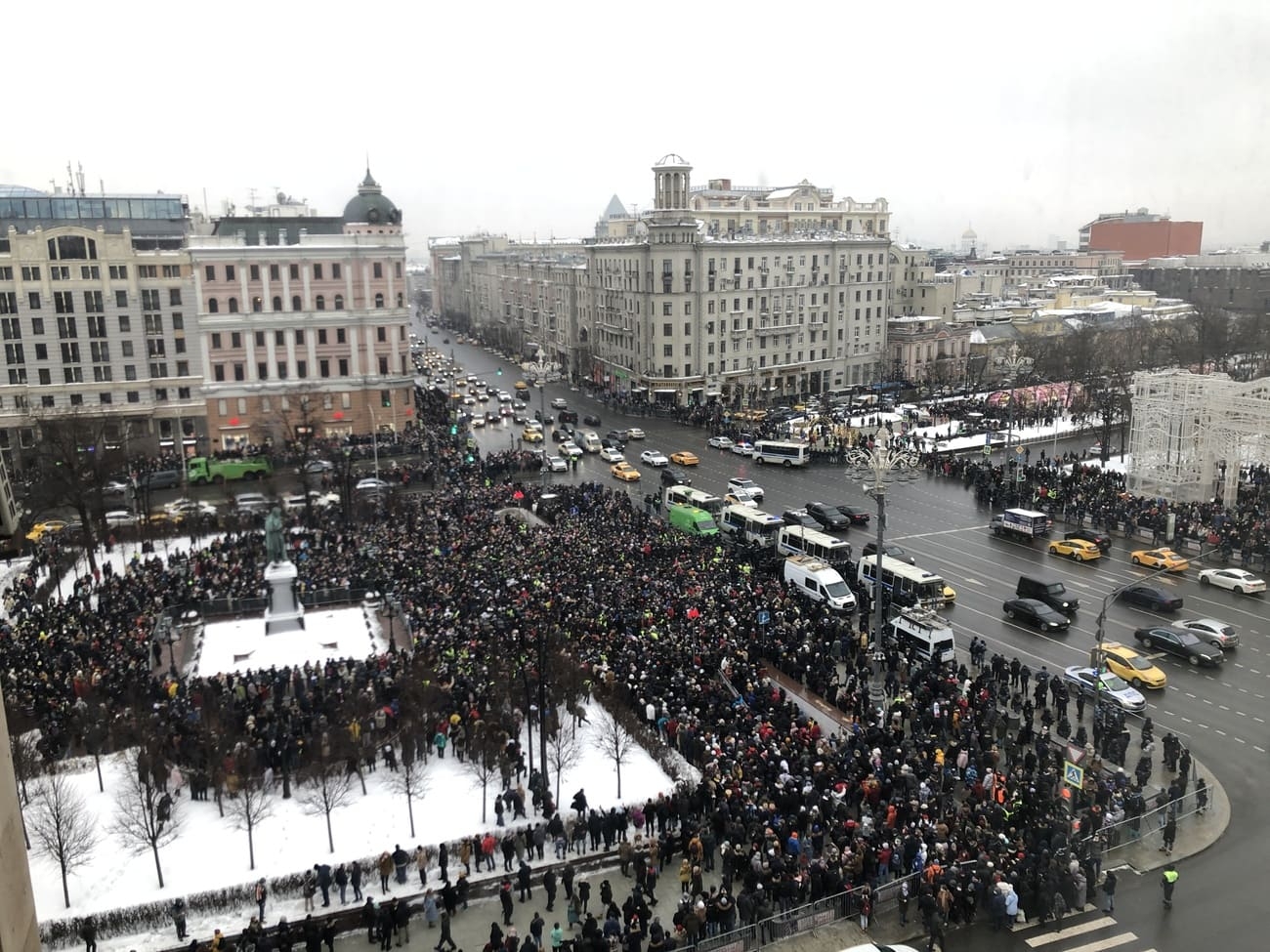 Протесты в Москве Пушкинская площадь