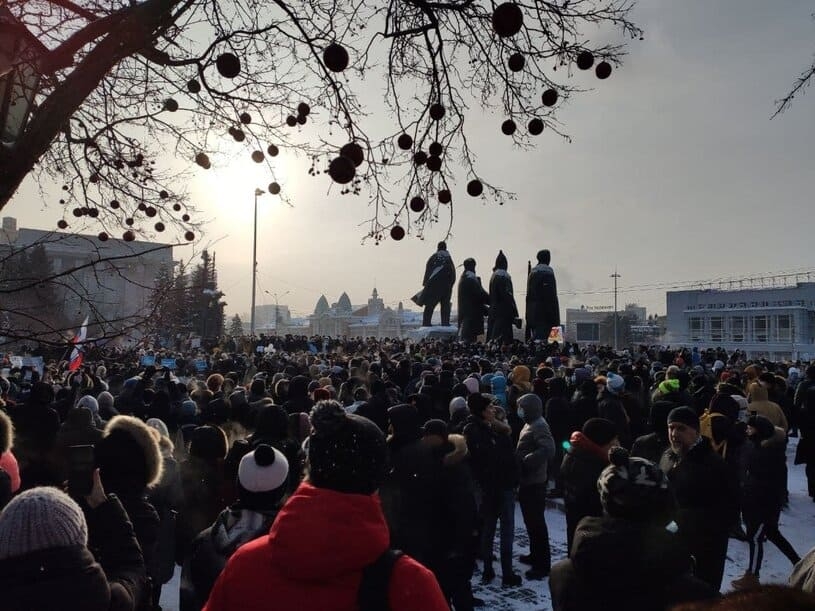 Митинг в Новосибирске