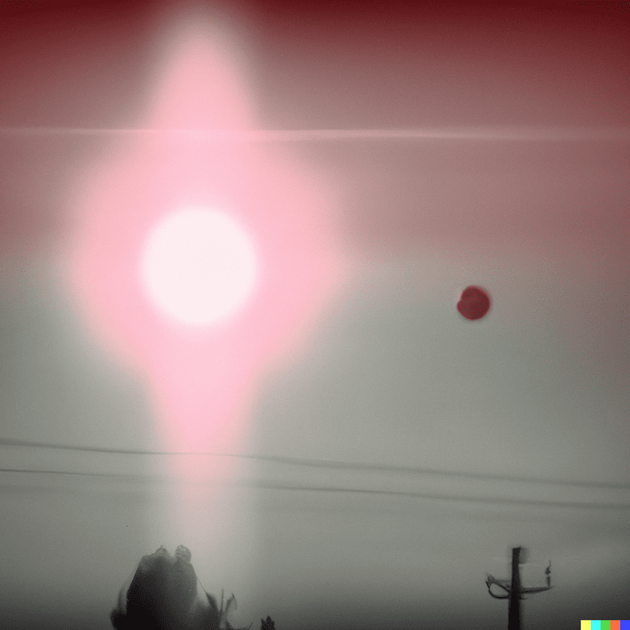 Загадочный ярко-красный шар