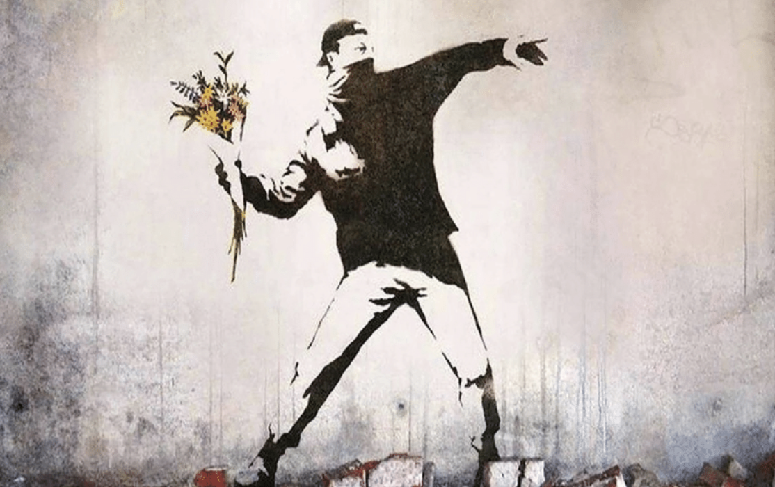  Бэнкси, «Flower Thrower», 2003-2007 гг. 