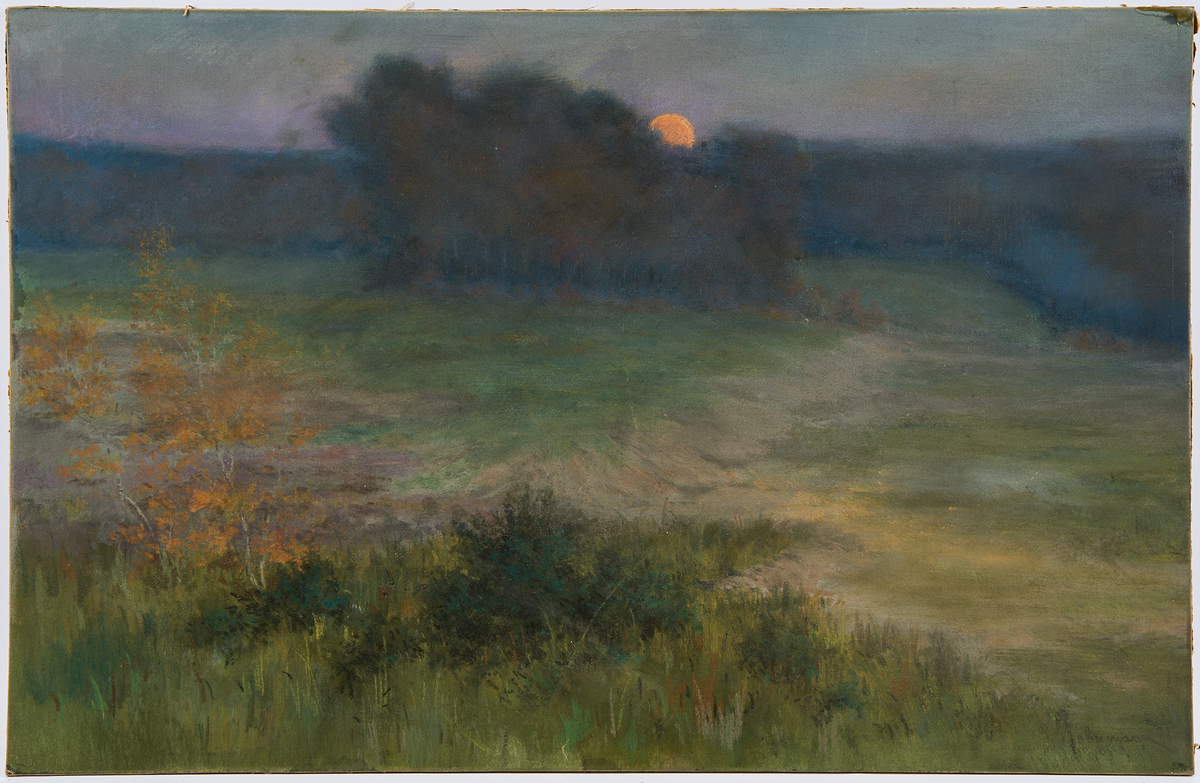 пастель Исаака Левитана (1860–1900) «Закат»