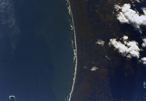 Космонавт показал, как сейчас выглядит побережье Камчатки с борта МКС