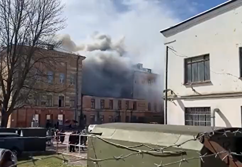 В Твери загорелось здание научного института МО РФ