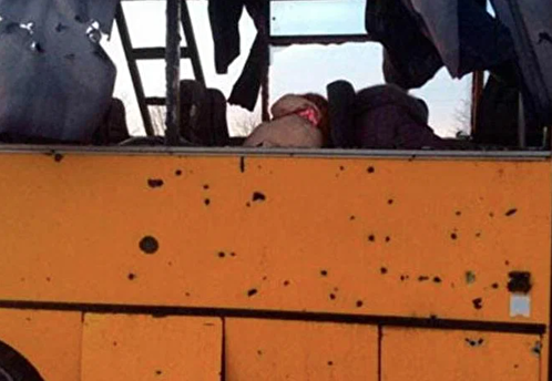 В Херсонской области украинскими боевиками был расстрелян автобус с эвакуированными жителями