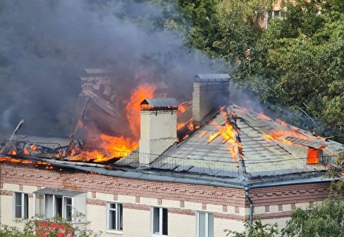 В Красногорске произошел крупный пожар в жилом доме