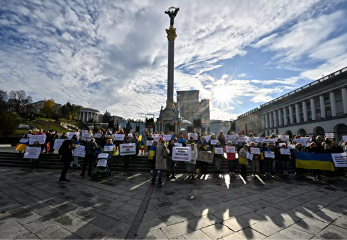 На Украине прошли митинги с требованием провести демобилизацию военных на фронте