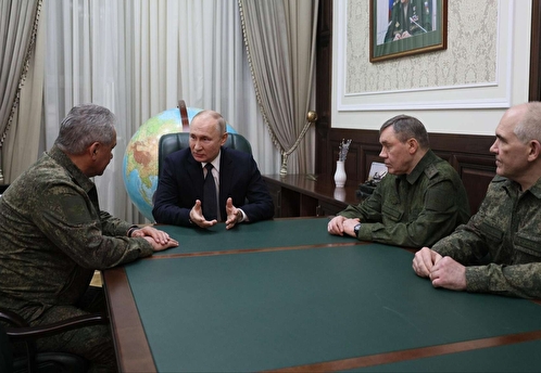 Владимир Путин приехал в штаб Южного военного округа