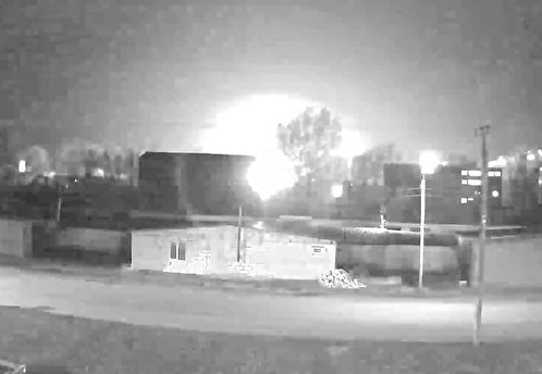 Опубликовано видео предполагаемой атаки ВСУ по учебному центру под Воронежем