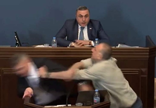 Депутаты парламента Грузии подрались в ходе обсуждения закона об иноагентах