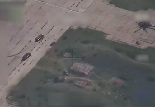 Минобороны показало кадры уничтожения вертолета ВСУ с помощью «Искандера»