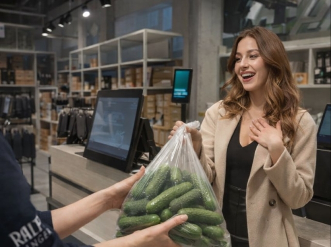 Магазин обуви к 8 Марта предложил покупателям килограмм огурцов