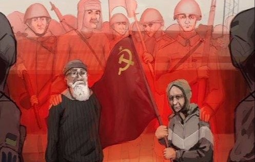 В Реутове появится граффити с изображением бабушки с советским знаменем