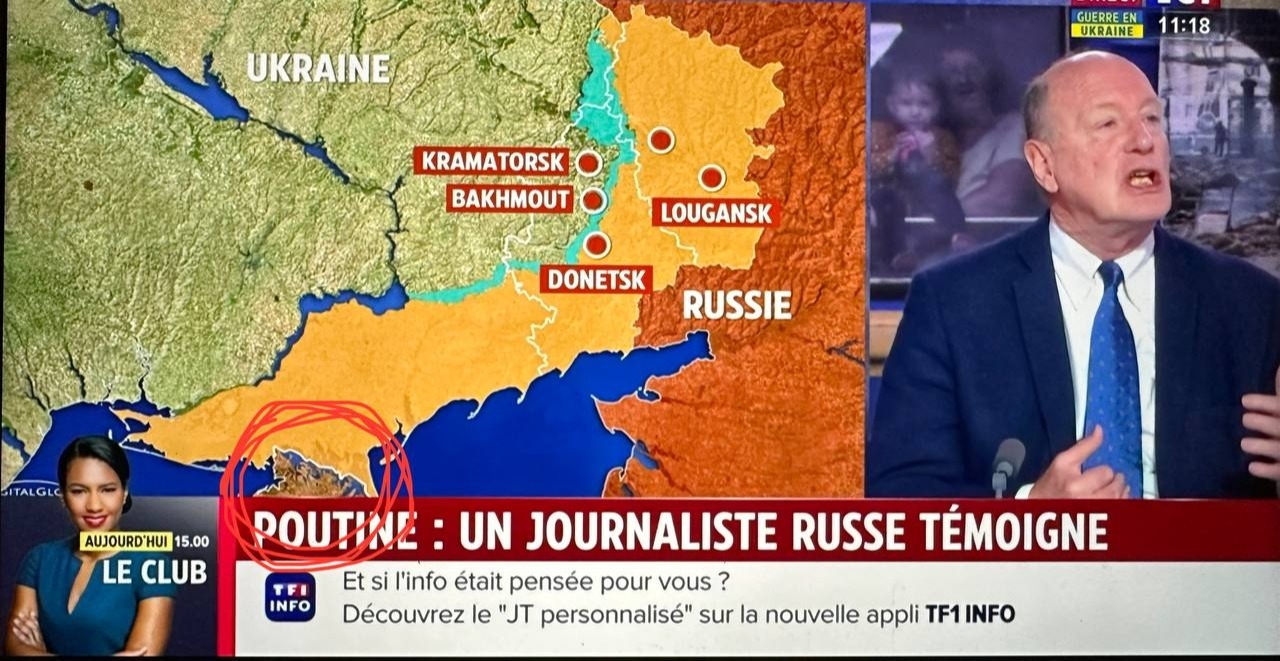 На французском телеканале Крым показали частью России